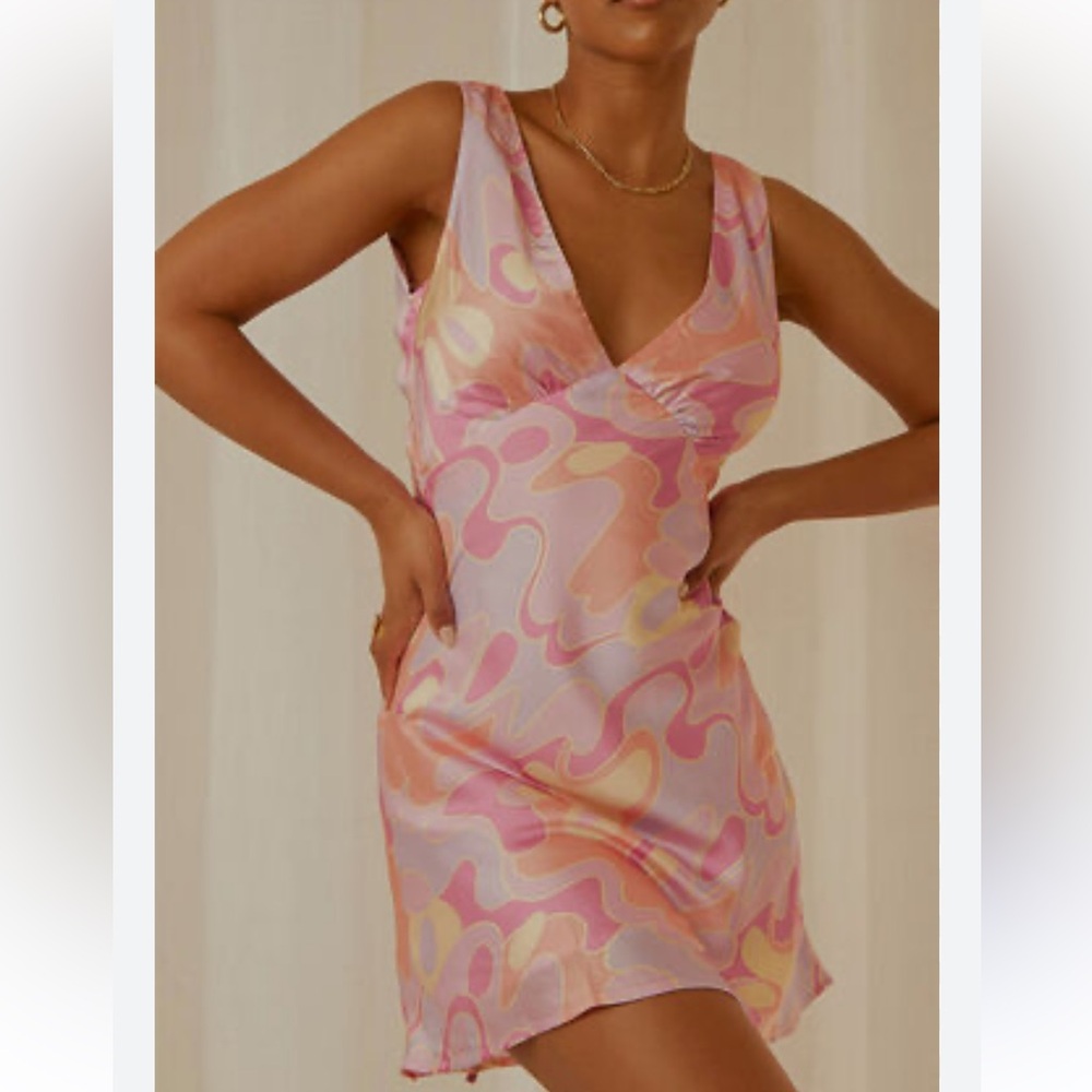 Peppermayo Audrey Vintage Psychedelic Slip Dress
